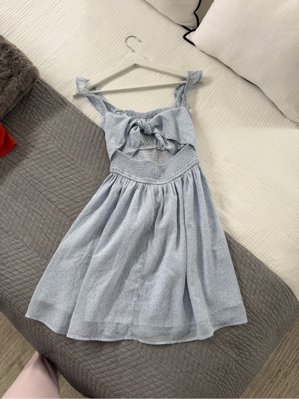 Hollister Pale Blue Tie-back Romper